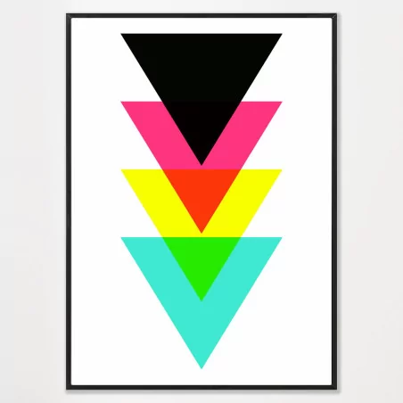 Poster triangles primaire - décoration murale