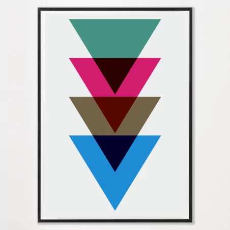 Poster triangles color - décoration murale