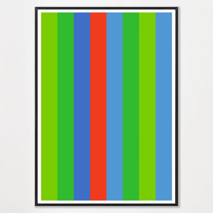 Poster color lines - décoration murale