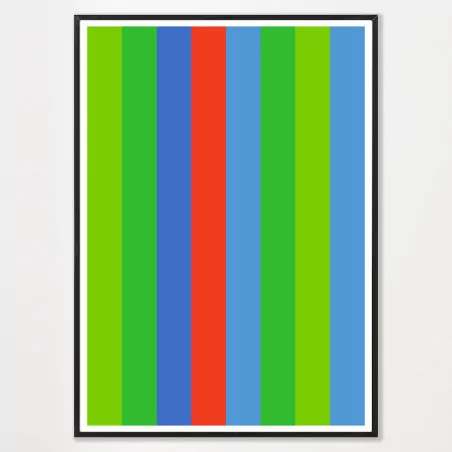 Poster color lines - décoration murale