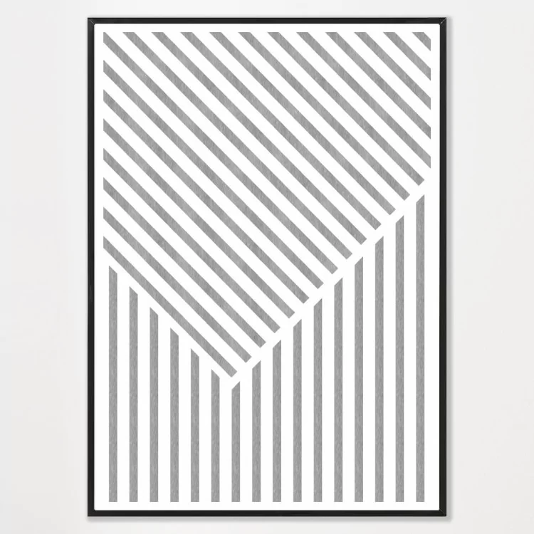 Poster grey lines - décoration murale