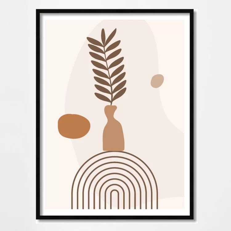 Poster vase en équilibre - décoration murale