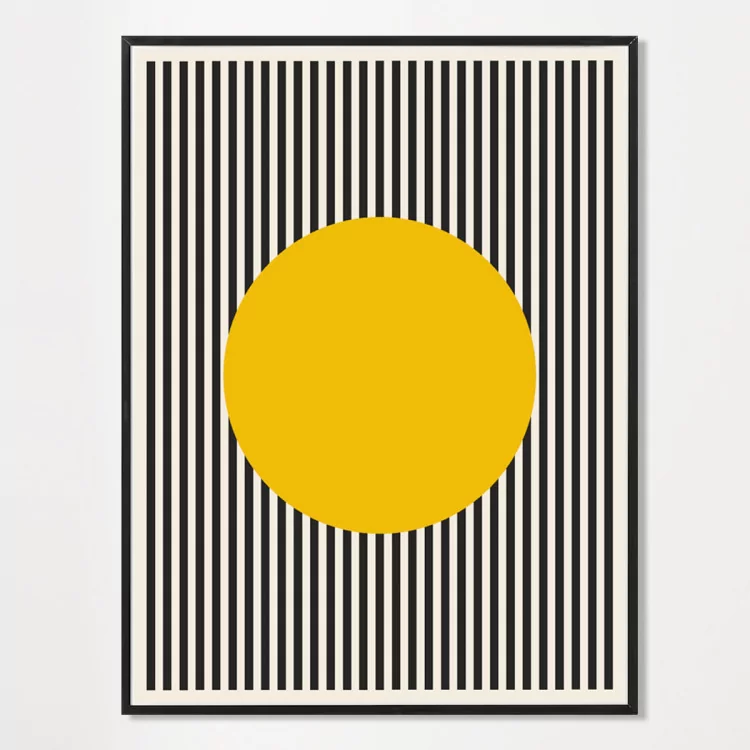 Poster cercle jaune - décoration murale