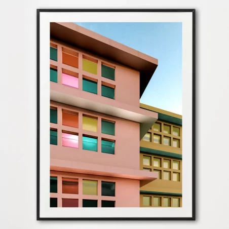 Poster bâtiment minimaliste - décoration murale