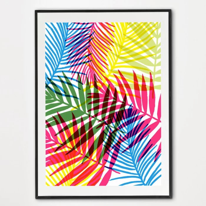 Poster palmiers primaire - décoration murale