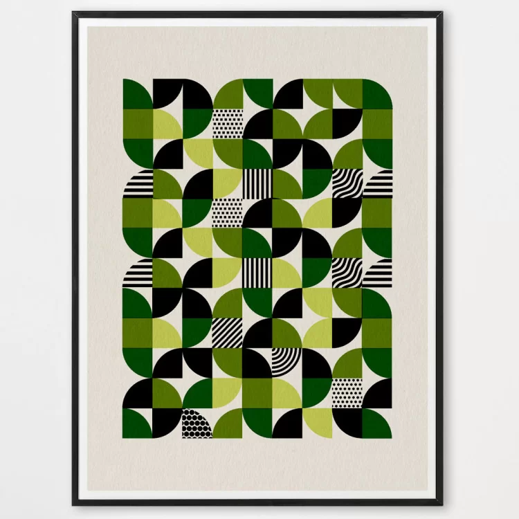 Poster Bauhaus vert - décoration murale