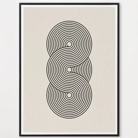 Poster cercles sinueux - décoration murale